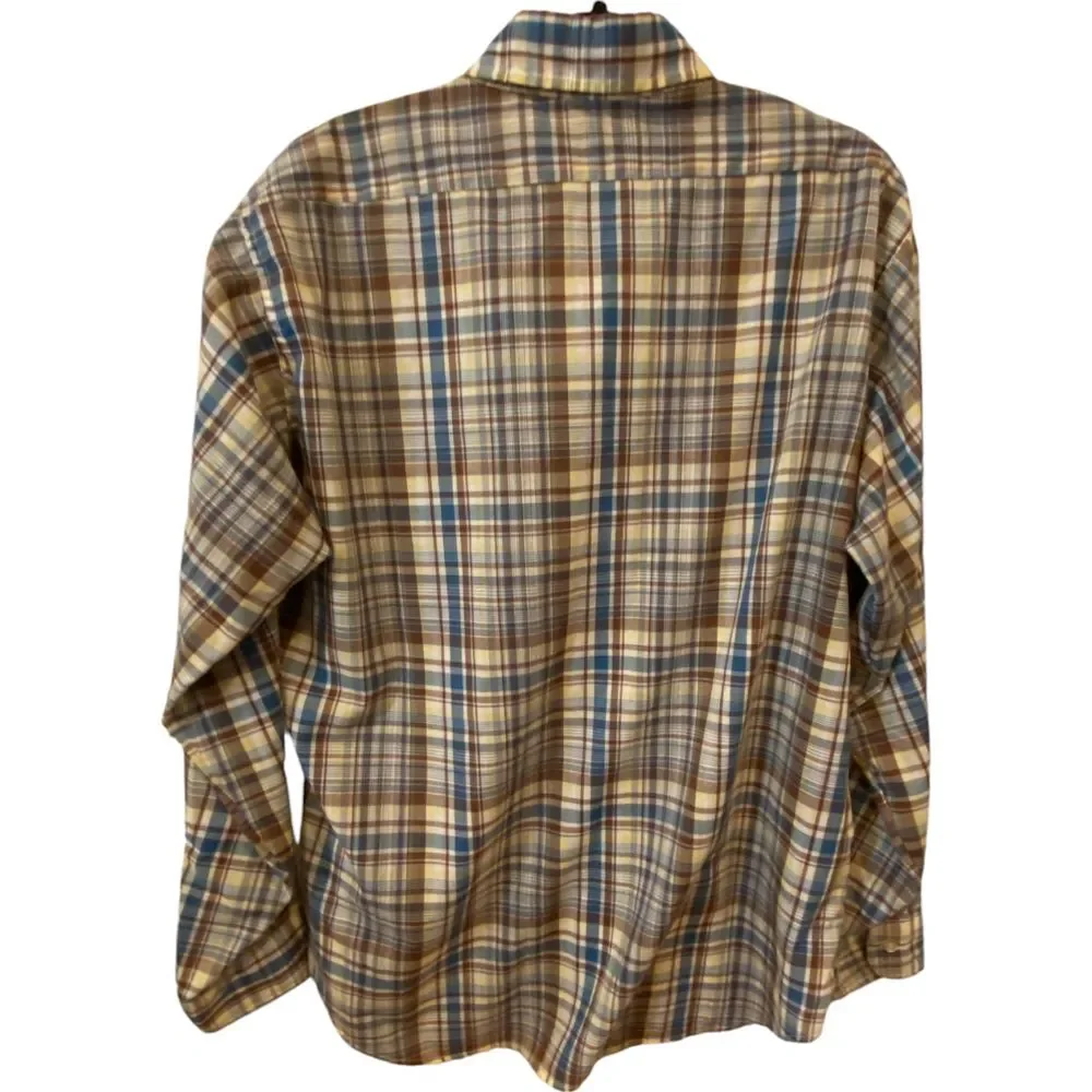 Levis Button Up Shirt Multicolor Plaid Mens Size XL Western‎ Cowboy Ranch Rodeo